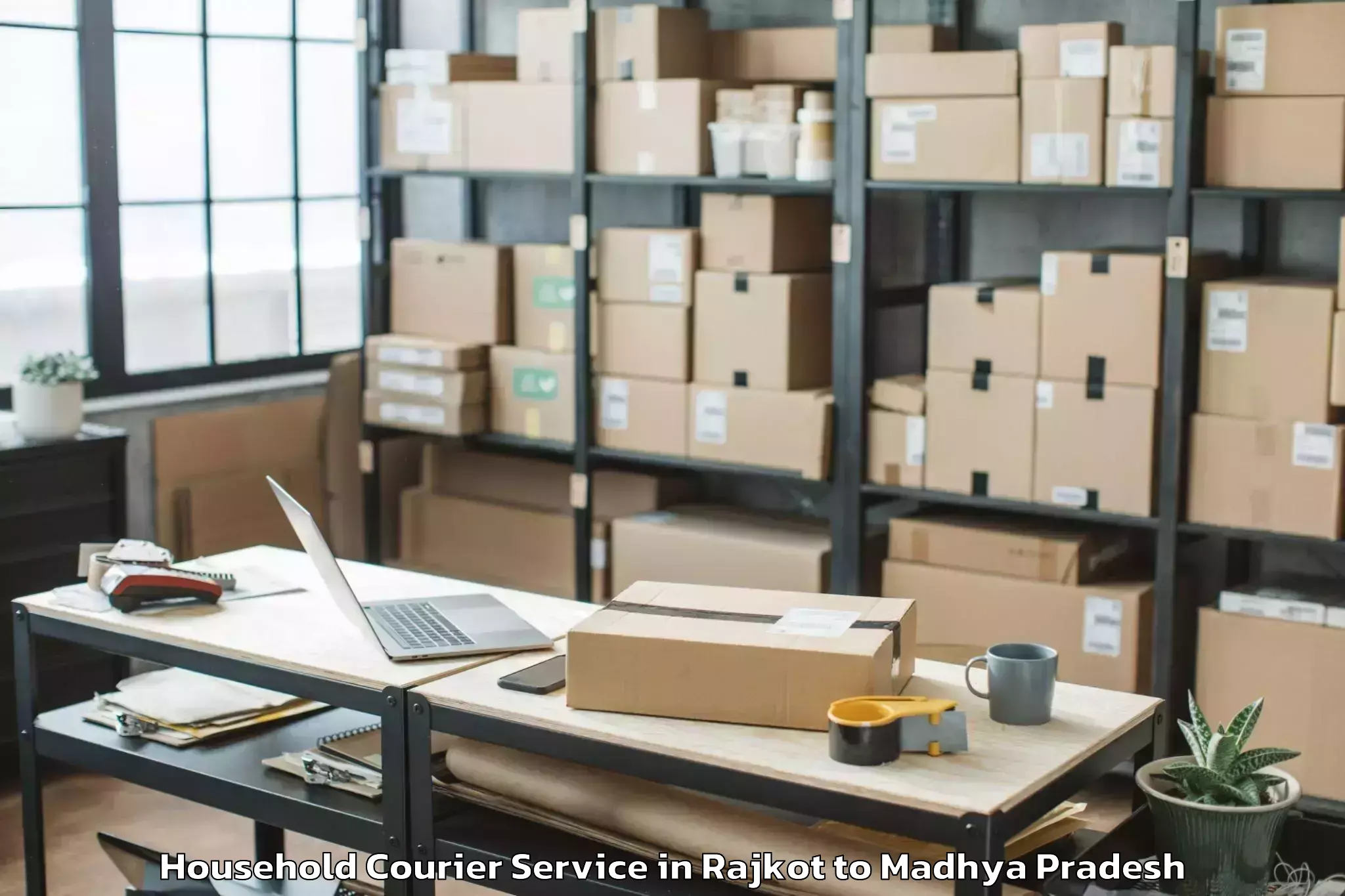 Quality Rajkot to Dhemarkheda Household Courier